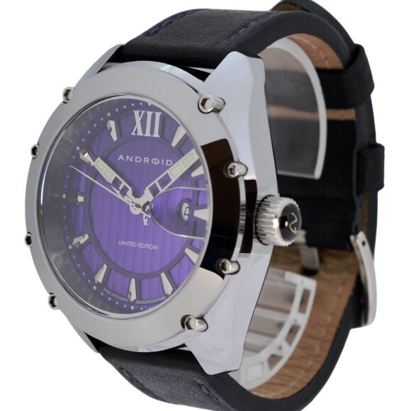 Android Men's 50mm Virtuoso Tungsten Purple Watch SW200-1 Limited 500 Ref: AD503 - Picture 3 of 11